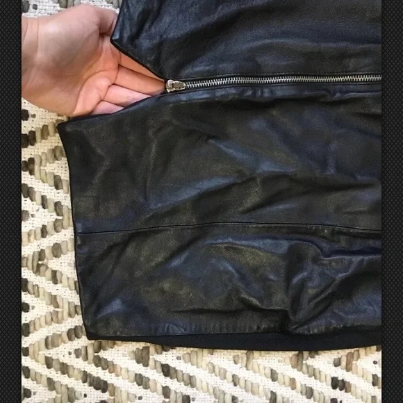 NICHOLAS 100% Leather Size 2 Dress - Picture 6 of 8